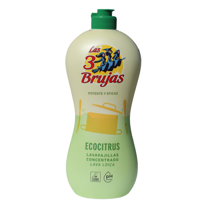 Las 3 Brujas koncentruotas ploviklis indaplovėms Ecocitrus, 750 ml kaina ir informacija | Indų plovimo priemonės | pigu.lt