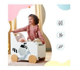 Сундук для игрушек Kinderkraft 35 x 55,5 см белый цена и информация | Детские комоды | pigu.lt