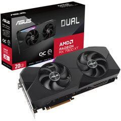 Asus Dual Radeon RX 7900 XT OC Edition (90YV0IV2-M0NA00) kaina ir informacija | Vaizdo plokštės (GPU) | pigu.lt
