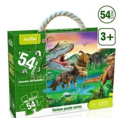 Dėlionė vaikams dinozaurai, 54 d., 87x58 cm kaina ir informacija | Dėlionės (puzzle) | pigu.lt