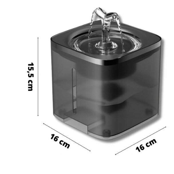 Automatinis vandens fontanas katėms ir šunims, 2l цена и информация | Dubenėliai, dėžės maistui | pigu.lt