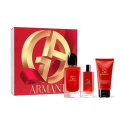 Kūno priežiūros rinkinys Giorgio Armani Si Passione EDP moterims: kvapusis vanduo 100 ml + kvapusis vanduo 15 ml + kūno losjonas 75 ml kaina ir informacija | Kvepalai moterims | pigu.lt