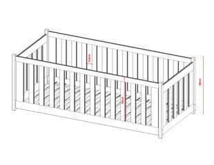 Dviaukštės lovos Concept FURNLUX CLASSIC, 88x198x133 cm, bėžas kaina ir informacija | Vaikiškos lovos | pigu.lt