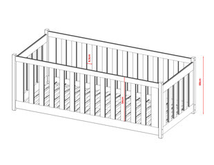 Dviaukštės lovos Concept FURNLUX CLASSIC, 98x188x133 cm, bėžas kaina ir informacija | Vaikiškos lovos | pigu.lt