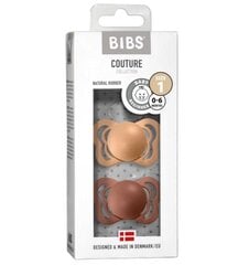 BIBS 0-6 mėn. čiulptukai COUTURE, 2 vnt., Peach/Woodchuck цена и информация | Пустышки | pigu.lt