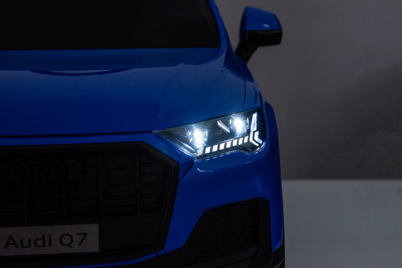 Akumuliatorinis automobilis Audi, mėlynas kaina ir informacija | Elektromobiliai vaikams | pigu.lt