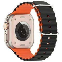 Beline pasek Apple Watch Silicone Waves 38|40|41mm czarno-pomarańczowy |black-orange box цена и информация | Аксессуары для смарт-часов и браслетов | pigu.lt