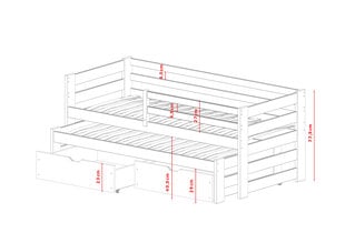 Детские односпальные кровати Kubus FURNLUX CLASSIC, 98x188x78 cm, серый цена и информация | Детские кровати | pigu.lt