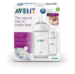 Buteliukai Avent, balti, 2 vnt. 260 ml. цена и информация | Бутылочки и аксессуары | pigu.lt