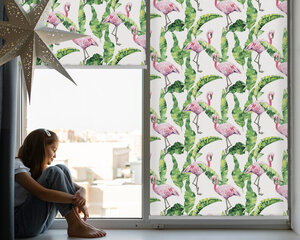 Vidinė užtemdoma roleta, Flamingos ant lapų, 130x240 cm kaina ir informacija | Roletai | pigu.lt