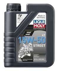 Liqui Moly LIM2555 15W50 Street keturtakčių variklių alyva, 1L kaina ir informacija | Variklinės alyvos | pigu.lt