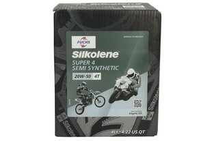 Silkolene Super 4 20W50 Cube keturtakčių variklių alyva, 4L kaina ir informacija | Variklinės alyvos | pigu.lt