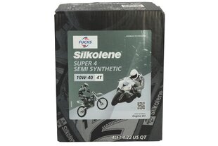 Silkolene Super 4 10W40 Cube keturtakčių variklių alyva, 4L kaina ir informacija | Variklinės alyvos | pigu.lt