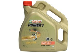 Castrol Power 1 15W50 keturtakčių variklių alyva, 4L kaina ir informacija | Variklinės alyvos | pigu.lt