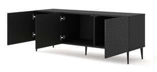 Tv staliukai Ravenna C FURNLUX CLASSIC, 150x42x56 cm, juodas kaina ir informacija | TV staliukai | pigu.lt