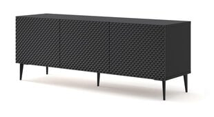 Tv staliukai Ravenna C FURNLUX CLASSIC, 150x42x56 cm, juodas kaina ir informacija | TV staliukai | pigu.lt