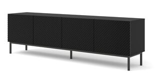 Tv staliukai Ravenna C FURNLUX CLASSIC, 200x42x58 cm, juodas kaina ir informacija | TV staliukai | pigu.lt