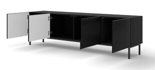 Tv staliukai Ravenna C FURNLUX CLASSIC, 200x42x58 cm, juodas kaina ir informacija | TV staliukai | pigu.lt