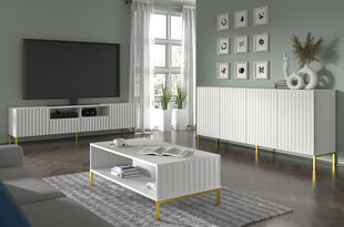 Kavos staliukai Wave FURNLUX CLASSIC, 90x60x43 cm, baltas kaina ir informacija | Kavos staliukai | pigu.lt