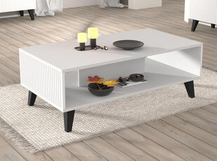 Kavos staliukai Ravenna Pb FURNLUX CLASSIC, 90x60x43 cm, baltas kaina ir informacija | Kavos staliukai | pigu.lt