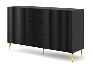 Komodos Ravenna B FURNLUX CLASSIC, 150x42x87 cm, juodas kaina ir informacija | Svetainės spintelės | pigu.lt