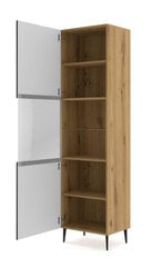 Vitrīna Ravenna B FURNLUX CLASSIC, 60x42x215 cm, bėžas kaina ir informacija | Vitrinos, indaujos | pigu.lt