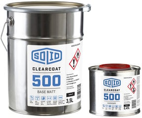 Pramoniniai dažai Solid Clearcoat 500 3.95 l matiniai kaina ir informacija | Dažai | pigu.lt