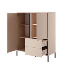 Komoda Dast FURNLUX CLASSIC, 104x40x124 cm, bėžas kaina ir informacija | Komodos | pigu.lt