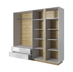 Spinta Arcade FURNLUX CLASSIC, 220x54x203 cm, baltas kaina ir informacija | Spintos | pigu.lt