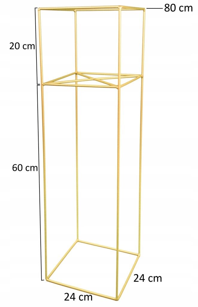 Framado gėlių stovas 80 cm, auksinis kaina ir informacija | Gėlių stovai, vazonų laikikliai | pigu.lt