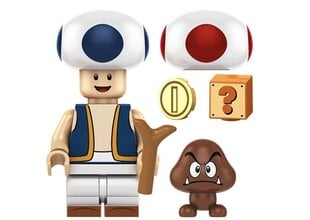 Konstruktorius Super Mario Toad figūrėlė HeroBricks, 5cm kaina ir informacija | Konstruktoriai ir kaladėlės | pigu.lt