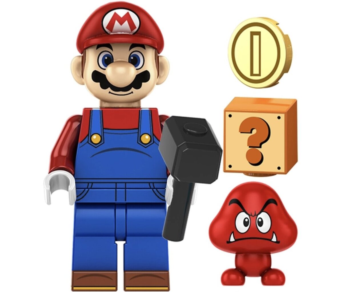 Konstruktorius Super Mario figūrėlės HeroBricks, 5vnt, 5cm цена и информация | Konstruktoriai ir kaladėlės | pigu.lt