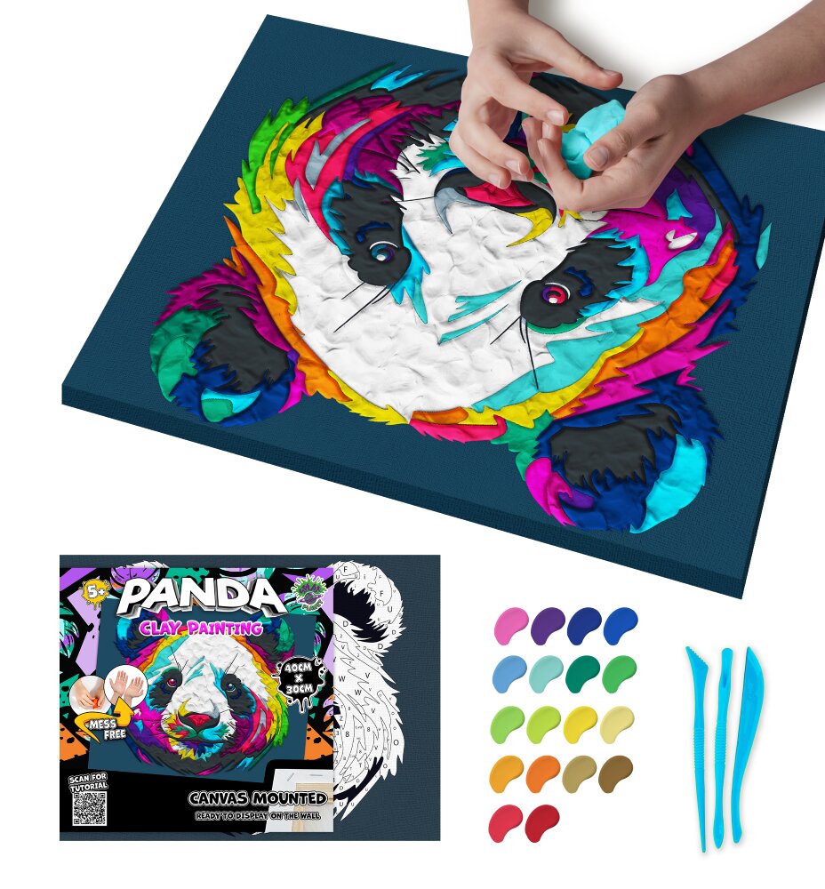 Paveikslas iš modelino, Splat Planet, Panda 30x40cm цена и информация | Piešimo, tapybos, lipdymo reikmenys | pigu.lt