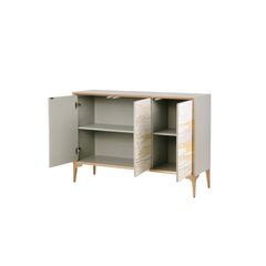 Komodos Stilig FURNLUX PREMIUM, 130x40x89 cm, pilka kaina ir informacija | Svetainės spintelės | pigu.lt