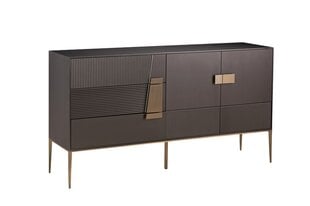 Komodos Stilig FURNLUX PREMIUM, 160x40x86 cm, pilka kaina ir informacija | Svetainės spintelės | pigu.lt