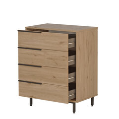 Komoda Ocean FURNLUX CLASSIC, 75x45x95 cm, natūralus kaina ir informacija | Komodos | pigu.lt