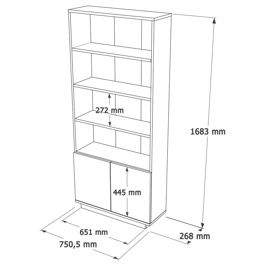 Vitrīna Future FURNLUX CLASSIC, 27x75x168 cm, baltas цена и информация | Vitrinos, indaujos | pigu.lt