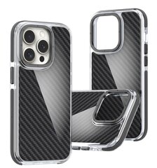 Mocco Acrylic Carbon Case Защитный Чехол для Apple iPhone 12 / 12 Pro цена и информация | Чехлы для телефонов | pigu.lt