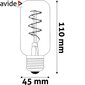 Avide LED lemputė 4.5W E27 T45 Soft Filament kaina ir informacija | Elektros lemputės | pigu.lt