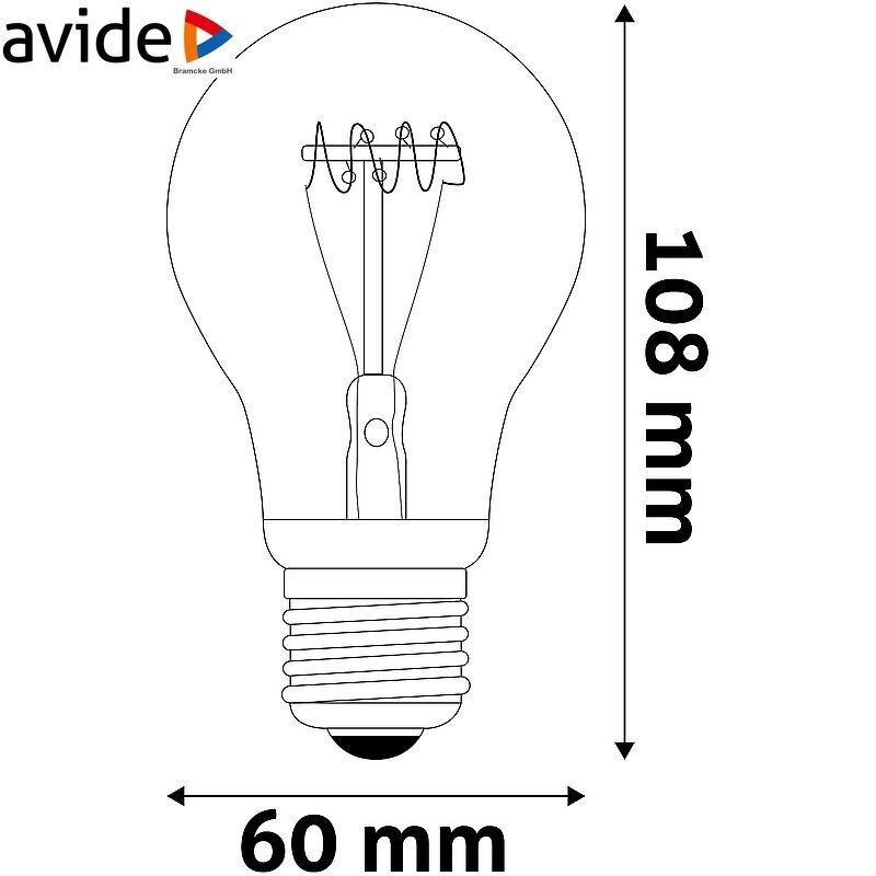 Avide LED lemputė 4.5W E27 Soft Filament kaina ir informacija | Elektros lemputės | pigu.lt