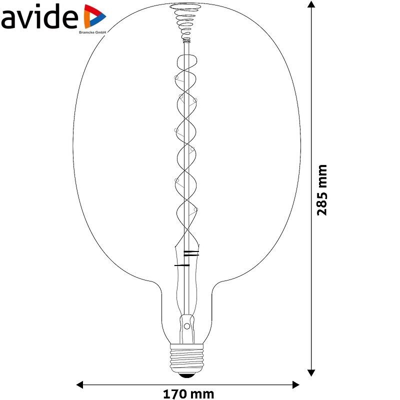 Avide LED lemputė Vintage 8W E27 285mm Dimmable kaina ir informacija | Elektros lemputės | pigu.lt