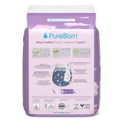 Užtraukiamos sauskelnės PureBorn Night 5 (12-17 kg), 20 vnt. kaina ir informacija | Sauskelnės | pigu.lt