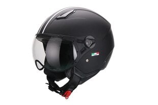 Motociklininko šalmas Moda Jet Notte, juodas цена и информация | Шлемы для мотоциклистов | pigu.lt