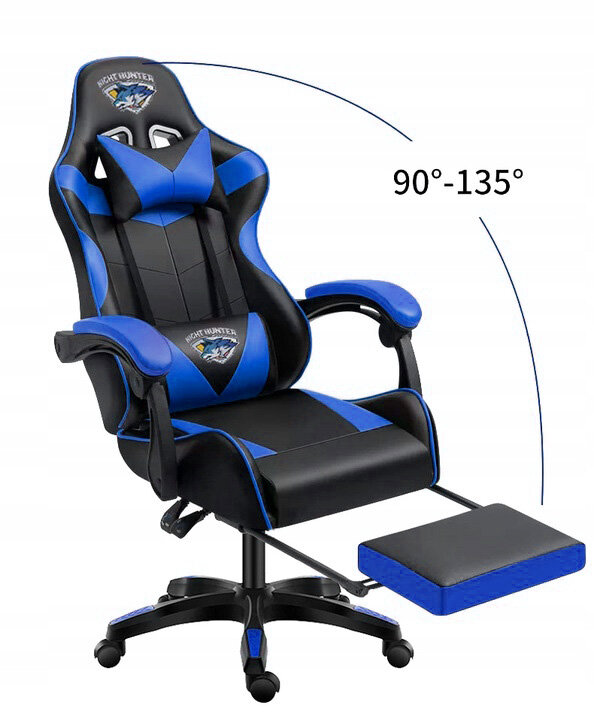 Žaidimų kėdė, CERLO FOX 2 NIEBIESKI, 123x62, juoda ir mėlyna kaina ir informacija | Vaikiškos kėdutės ir staliukai | pigu.lt