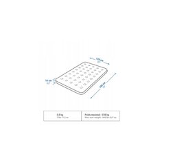 Pripučiamas dvivietis čiužinys, Decathlon 190 x 120 x 16 цена и информация | Надувные матрасы и мебель | pigu.lt