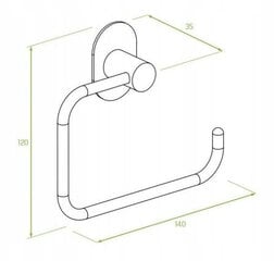 Tualetinio popieriaus laikiklis sieninis chromas kaina ir informacija | Vonios kambario aksesuarai | pigu.lt