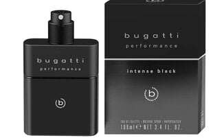 Tualetinis vanduo Bugatti Performance Intense Black EDT vyrams, 100 ml kaina ir informacija | Kvepalai vyrams | pigu.lt