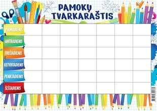 Pamokų tvarkaraštis A4, 200 gsm kaina ir informacija | Sąsiuviniai ir popieriaus prekės | pigu.lt