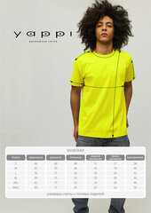 YAPPI geltoni vyriški marškinėliai "Who cares. Aš jau vėluoju" MYL10187_XXL цена и информация | Мужские футболки | pigu.lt