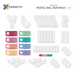 CONNETIX магнитный конструктор Pastel Ball Run Pack 106 шт цена и информация | Игрушки для малышей | pigu.lt